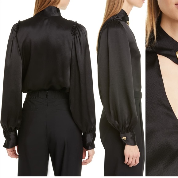 AJE - Allegro Cutout Silk Blouse - Picture 3 of 6